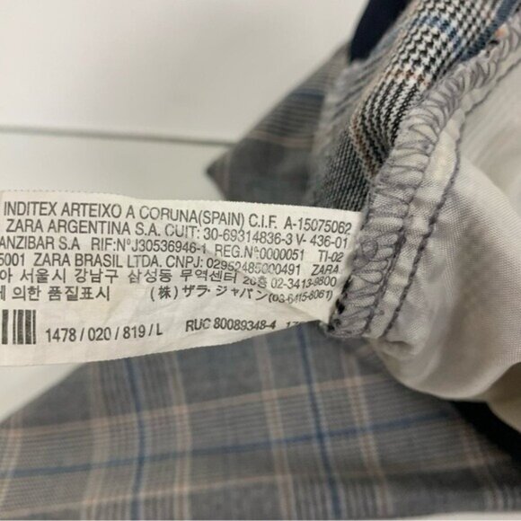 Zara Women Large Gray Career Pants Office Workwear Trousers Stretch - Picture 7 of 8